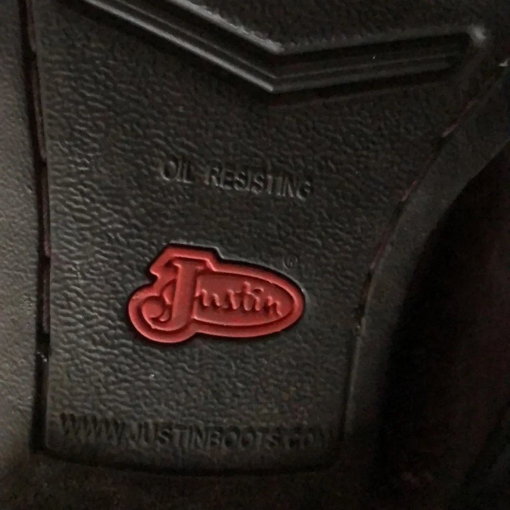 Men’s size 9.5D Justin Stampede Roper Western Boots Round Toe